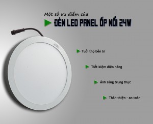 Đèn LED ốp nổi 24W siêu sáng